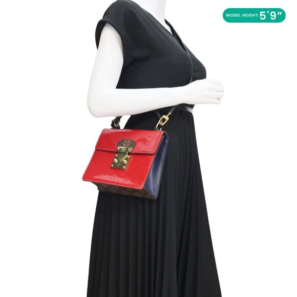 Louis Vuitton  Spring Street Monogram Vernis Epi Shoulder Bag Scarlet - Picture 2 of 14